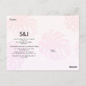Colorful Monstera Hand Drawn Botany Wedding Briefkaart (Achterkant)