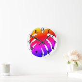 Colorful Monstera Leaf Ronde Klok (Huis)
