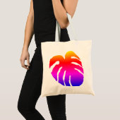 Colorful Monstera Leaf Tote Bag (Voorkant (product))
