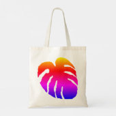 Colorful Monstera Leaf Tote Bag (Achterkant)