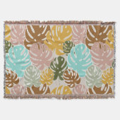 Colorful monstera oerwoud deken (Voorkant)