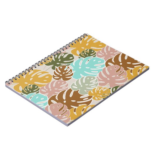 Colorful monstera oerwoud notitieboek (Linkerzijde)