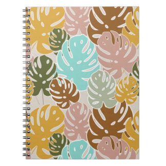Colorful monstera oerwoud notitieboek