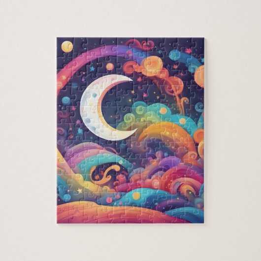 Colorful Moon Legpuzzel (Verticaal)