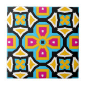 Colorful Moroccan Classy Elegant Geometric Pattern Tegeltje (Voorkant)