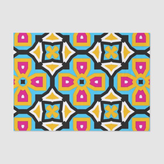 Colorful Moroccan Classy Elegant Geometric Pattern Tissuepapier (Voorkant)