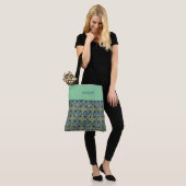 Colorful Moroccan Pattern Monogramed Tote Bag (Op model)