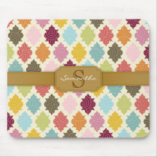 Colorful Moroccan Quatrefoil - Custom Mousepad Muismat