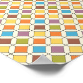 Colorful Morrocan Tegels Patroon Poster (Hoek)