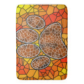 Colorful Mosaic Art Dog Paw Print Badmat (Voorkant Verticaal)