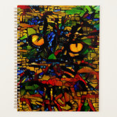 Colorful Mosaic Cat Art Prin Planner (Voorkant)