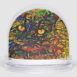 Colorful Mosaic Cat Art Prin Sneeuwbol