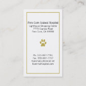 Colorful Mosaic Cat Gold Paw Animal Visitekaartje (Achterkant)