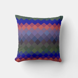 Colorful Mosaic Diamond Geometric Pattern #12 Kussen