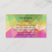 Colorful Mosaic Geometric Pattern Visitekaartje (Achterkant)