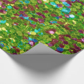 Colorful Mosaic Glitter Cadeaupapier (Hoek)