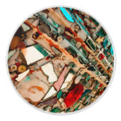 Colorful Mosaic Keramische Knop (Voorkant)