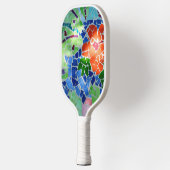 Colorful Mosaic Koi Fish Red Flower Pickleball Paddle (Links)