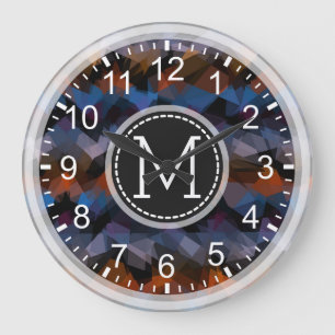 Colorful Mosaic Modern Monogram #12 Grote Klok