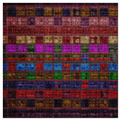 Colorful Mosaic Pattern Burlap Rustic #10 Stof (Close Up)