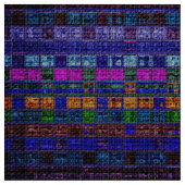 Colorful Mosaic Pattern Burlap Rustic #11 Stof (Close Up)