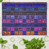 Colorful Mosaic Pattern Burlap Rustic #11 Theedoek (Gevouwen)