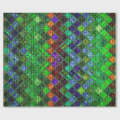 Colorful Mosaic Pattern Burlap Rustic #3 Cadeaupapier (Vlak)