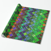 Colorful Mosaic Pattern Burlap Rustic #3 Cadeaupapier (Uitgerold)