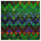 Colorful Mosaic Pattern Burlap Rustic #3 Stof (Close Up)