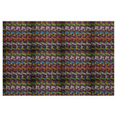 Colorful Mosaic Pattern Burlap Rustic #4 Stof (Fat Quarter)