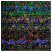 Colorful Mosaic Pattern Burlap Rustic #6 Stof (Close Up)