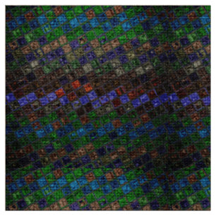 Colorful Mosaic Pattern Burlap Rustic #6 Stof