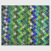 Colorful Mosaic Pattern Burlap Rustic #8 Cadeaupapier (Vlak)
