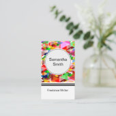 Colorful Mosaic Pattern Freelance Writer Visitekaartje (Staand voorkant)