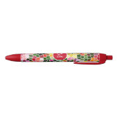 Colorful Mosaic Pattern Monogrammed Zwarte Inkt Pen (Bodem)