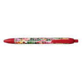 Colorful Mosaic Pattern Monogrammed Zwarte Inkt Pen (Achterkant)
