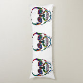Colorful Mosaic Sugar Skull Pillow Lichaamskussen (Voorkant Verticaal)