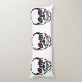 Colorful Mosaic Sugar Skull Pillow Lichaamskussen (Achterkant (Verticaal))