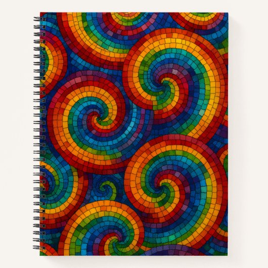 Colorful Mosaic Swirls Deluxe Notitieboek (Voorkant)