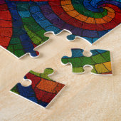 Colorful Mosaic Swirls Legpuzzel (Zijkant)