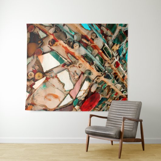 Colorful Mosaic Tapestry Wandkleed (In Situ (horizontaal))