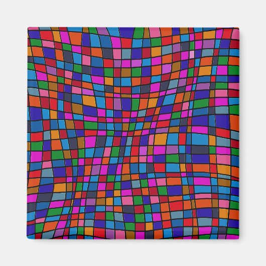 Colorful Mosaic Tegel Patroon Magneet (Voorkant)