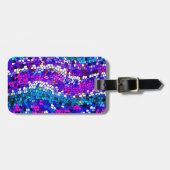 Colorful Mosaic Tegel Pattern Bagagelabel (Voorkant horizontaal)