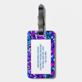 Colorful Mosaic Tegel Pattern Bagagelabel (Achterkant verticaal)