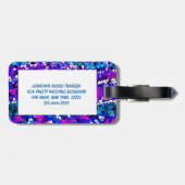 Colorful Mosaic Tegel Pattern Bagagelabel (Achterkant horizontaal)