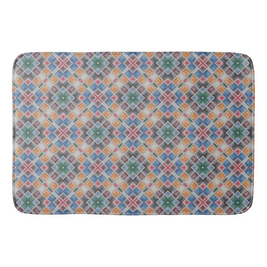 Colorful Mosaic Tile Patroon Badmat (Voorkant)
