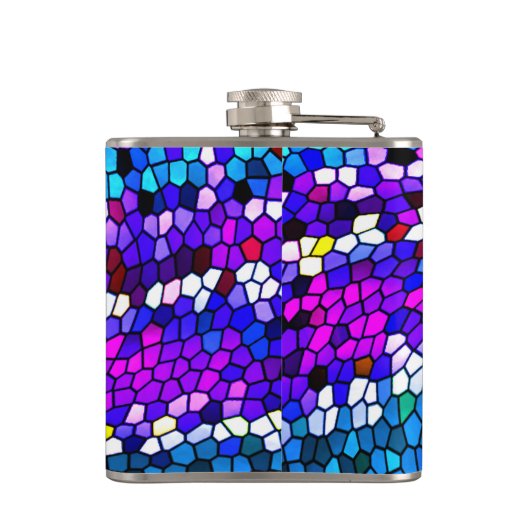 Colorful Mosaic Tile Pattern Flask Heupfles (Achterkant)