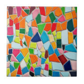 Colorful Mosaic Tiles Tegeltje (Voorkant)