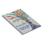 Colorful Mosaic Tree Yoga Studio Notitieboek (Rechterzijde)