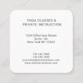 Colorful Mosaic Tree Yoga Studio Vierkante Visitekaartje (Achterkant)